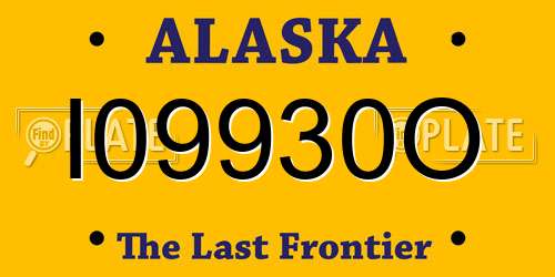 I09930O Alaska License Plate