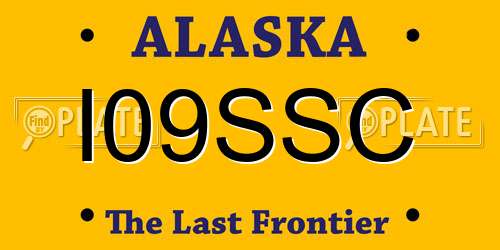 I09SSC Alaska License Plate