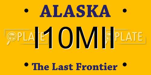 I10MII Alaska License Plate