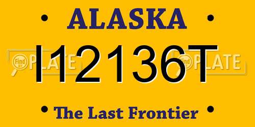 I12136T Alaska License Plate