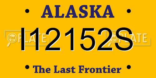 I12152S Alaska License Plate