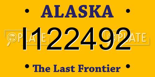 I122492 Alaska License Plate