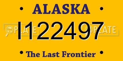 I122497 Alaska License Plate
