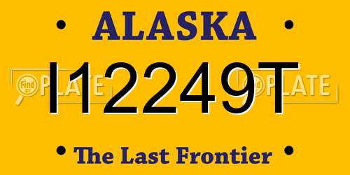 I12249T Alaska License Plate