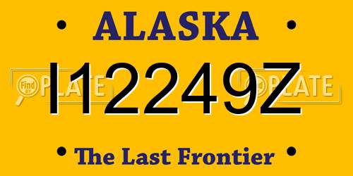 I12249Z Alaska License Plate