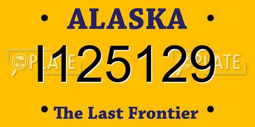 I125129 Alaska License Plate