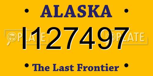 I127497 Alaska License Plate
