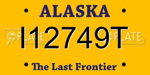 I12749T Alaska License Plate