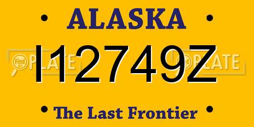 I12749Z Alaska License Plate