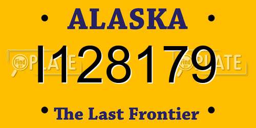 I128179 Alaska License Plate