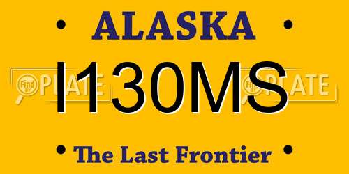 I130MS Alaska License Plate