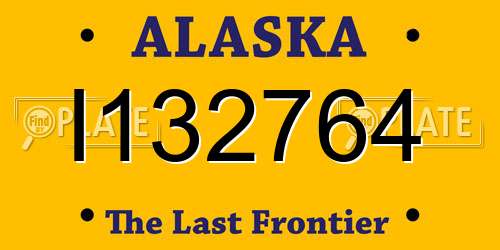 I132764 Alaska License Plate