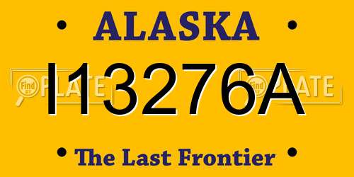 I13276A Alaska License Plate