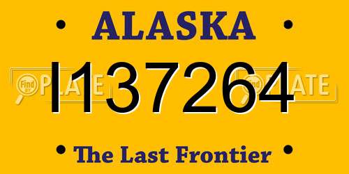 I137264 Alaska License Plate