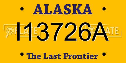 I13726A Alaska License Plate