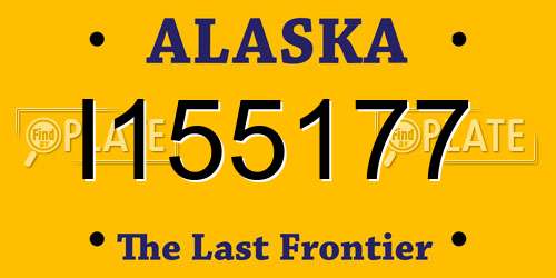 I155177 Alaska License Plate