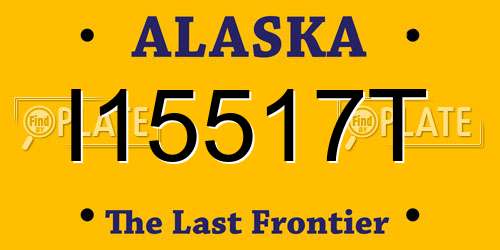 I15517T Alaska License Plate