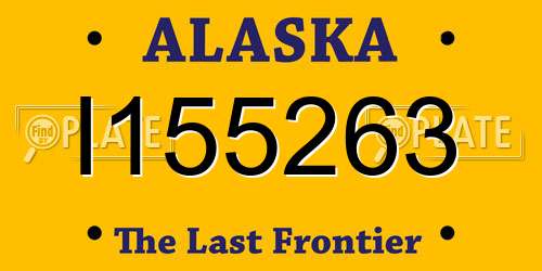 I155263 Alaska License Plate