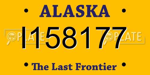 I158177 Alaska License Plate