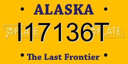 I17136T Alaska License Plate