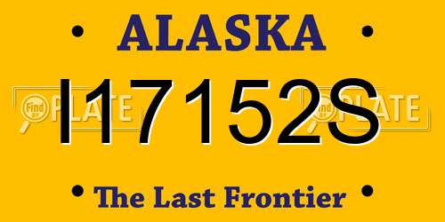 I17152S Alaska License Plate