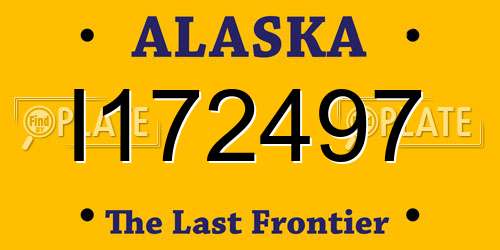 I172497 Alaska License Plate