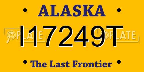 I17249T Alaska License Plate