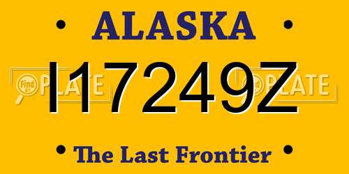 I17249Z Alaska License Plate