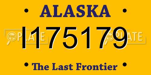 I175179 Alaska License Plate