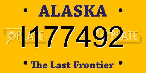 I177492 Alaska License Plate
