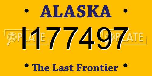 I177497 Alaska License Plate