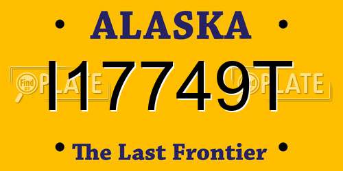 I17749T Alaska License Plate