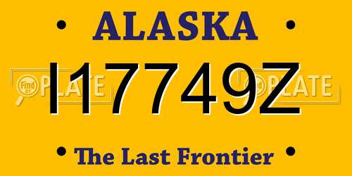 I17749Z Alaska License Plate