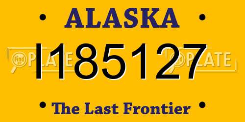 I185127 Alaska License Plate