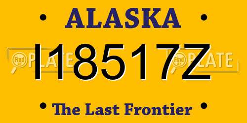 I18517Z Alaska License Plate