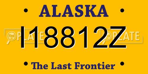I18812Z Alaska License Plate