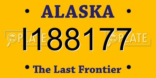 I188177 Alaska License Plate