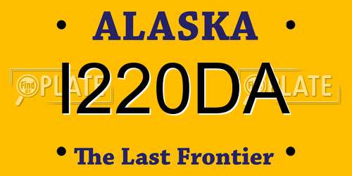 I220DA Alaska License Plate