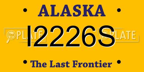 I2226S Alaska License Plate