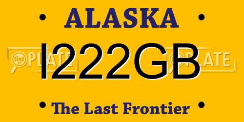 I222GB Alaska License Plate
