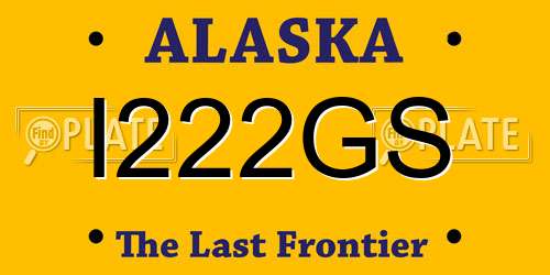 I222GS Alaska License Plate