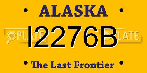 I2276B Alaska License Plate