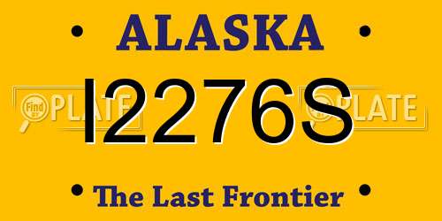 I2276S Alaska License Plate