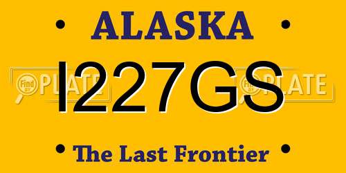 I227GS Alaska License Plate