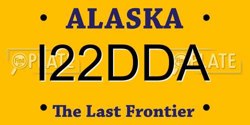 I22DDA Alaska License Plate