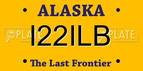I22ILB Alaska License Plate