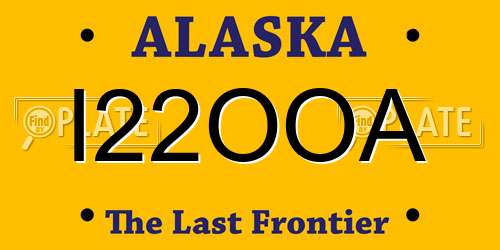 I22OOA Alaska License Plate