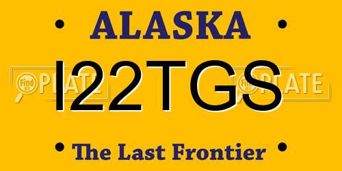 I22TGS Alaska License Plate