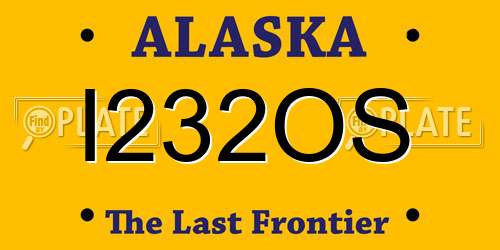 I232OS Alaska License Plate