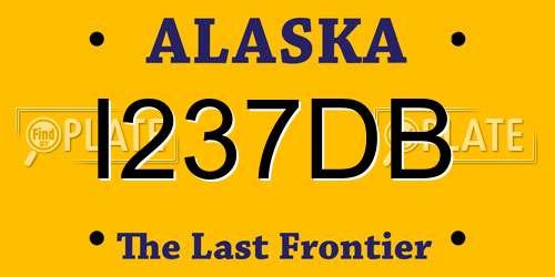 I237DB Alaska License Plate